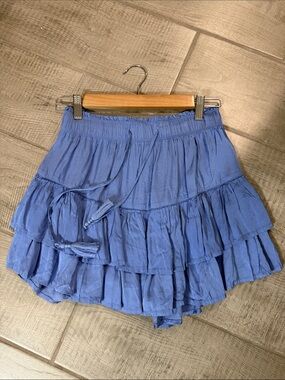 Aerie satin ruffled small skirt small